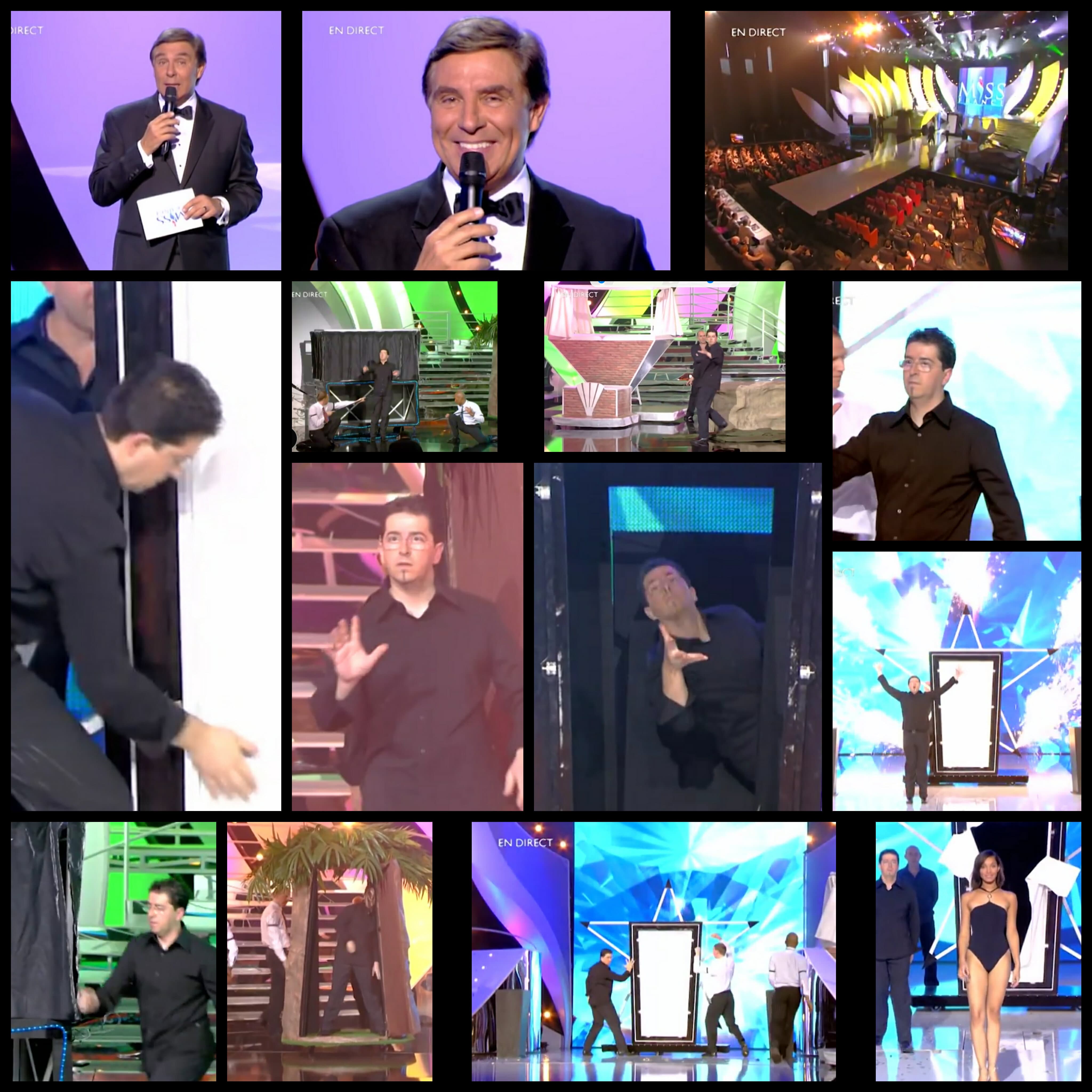 Pierre Ruby sur le plateau de Miss France avec Jean-Pierre Foucault